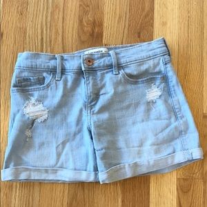 Abercrombie kids midi jean shorts